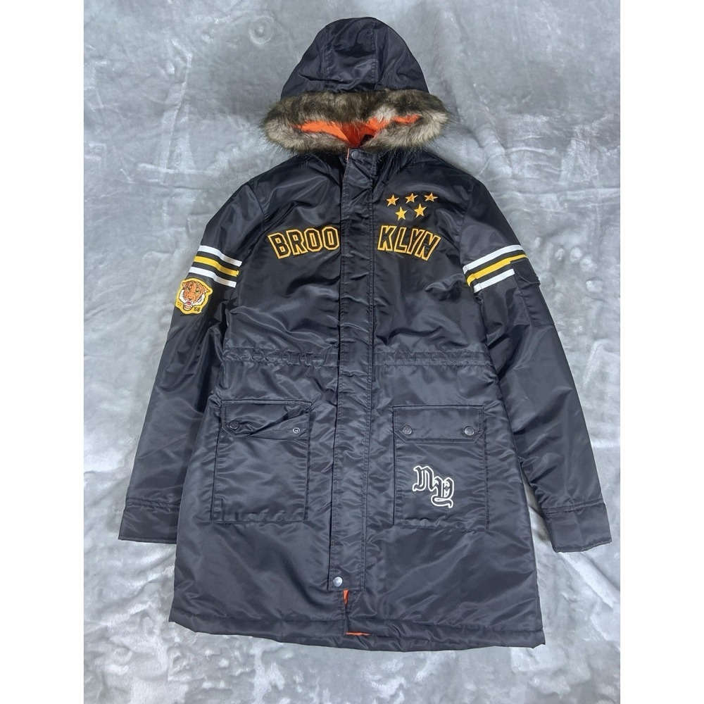 Blue Marlin Five Star Vintage Brooklyn Fur Lined Insulated Long Jacket Large